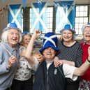 Group enjoying the festivities at Asda Maryhill event.