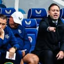 Rangers manager Michael Beale fires out instructions during the 1-0 win over Motherwell.