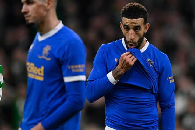 Rangers' Connor Goldson during a cinch Premiership match between Celtic and Rangers at Celtic Park, on February 02, 2022, in Glasgow, Scotland. (Photo by Rob Casey / SNS Group)
