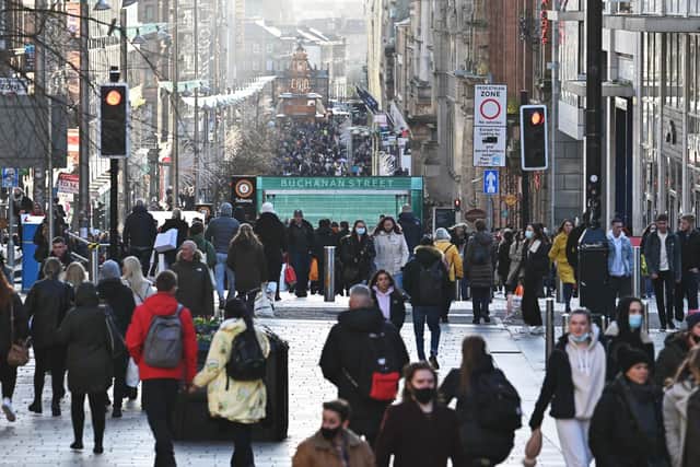 The car-free stretch of Buchanan Street in Glasgow. Picture: John Devlin