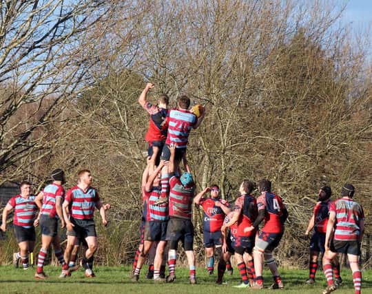 Uddingston win a lineout during Saturday's victory (Pic by Amy McCloy)