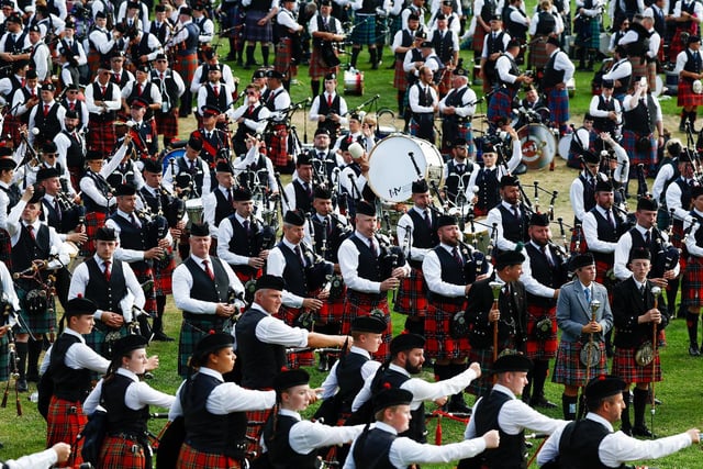 Pipe bands from around the world took part.