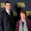 Rona is pictured with Sergeant Cairns at the awards ceremony at Dynamic Earth.