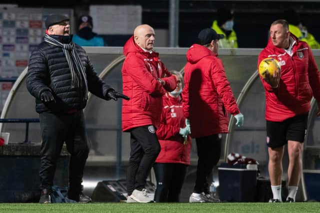Arbroath manager Dick Campbell, assistant manager Ian Campbell and coach Rab Douglas are doing a fine job at Gayfield.