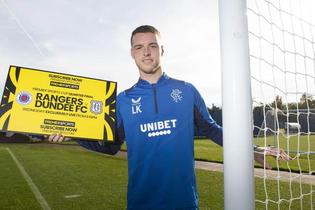 King promotes Rangers' match against Dundee in the Premier Sports Cup.