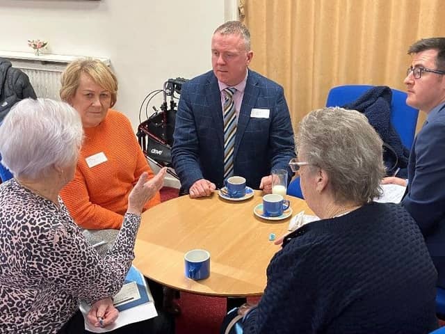 The MSP listened intently to those with dementia