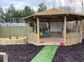 The new gazebo was officially opened last week, with an area of woodland also made more accessible for the children.