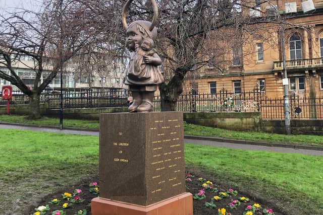 The statue has been erected in Dunn Square, across the road from the former Glen Cinema - the tragedy is still known as Paisley's Black Hogmanay and considered the worst human disaster on Scottish soil