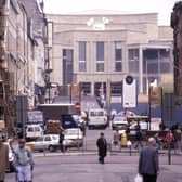 The Royal Concert Hall being built in 1990 at the top of Buchanan Street.  