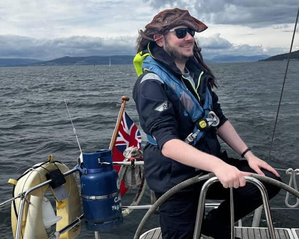 Adam with the Ellen MacArthur Cancer Trust.