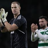 Celtic's Joe Hart applauds the home fans after the 2-1 win over Livingston. (Photo by Craig Williamson / SNS Group)