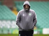 Celtic Manager Ange Postecoglou during a Celtic training session at Celtic Park, on October 04, 2022, in Glasgow, Scotland. (Photo by Alan Harvey / SNS Group)
