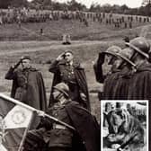 One young girl was concerned that the Germans had landed when, in actual fact, it was a contingent of Polish soldiers based in Douglas. Inset: Wojtek the bear was a soldier in his own right.