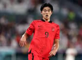 Celtic target Cho Gue-Sung in action for South Korea during the World Cup in Qatar. (Photo by Dean Mouhtaropoulos/Getty Images)