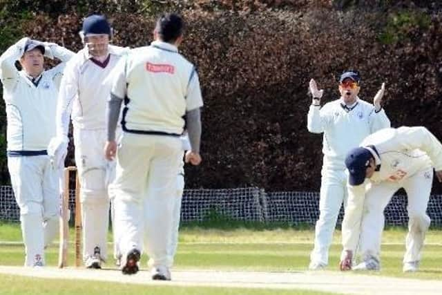 Uddingston, led by Bryan Clarke (1st left) were defeated at Dumfries