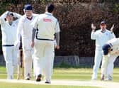 Uddingston, led by Bryan Clarke (1st left) were defeated at Dumfries
