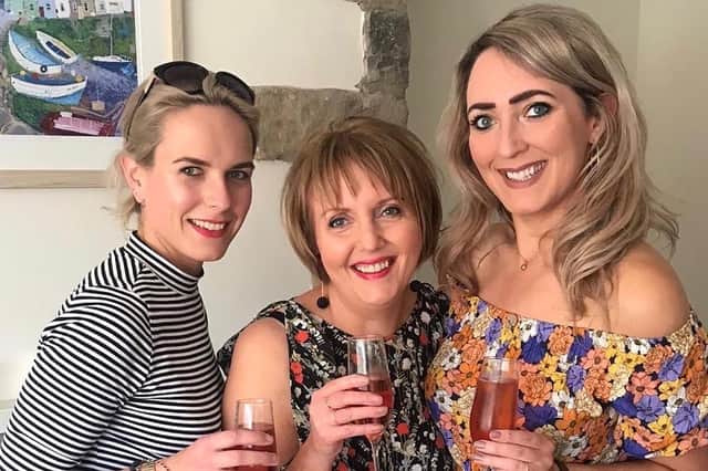 Suzie and Louise, pictured with their mum Gail, who was incredibly proud of her daughter's Power for PF fundraising challenge.