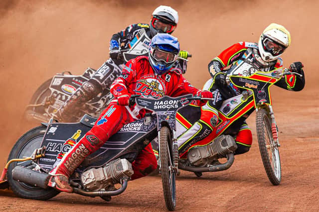 Action from Glasgow Tigers' win over Scunthorpe Scorpions (pic: Taylor Lanning)