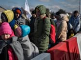 Around two million people have fled Ukraine, but less than 1,000 have been allowed into the UK (Photo by LOUISA GOULIAMAKI/AFP via Getty Images)