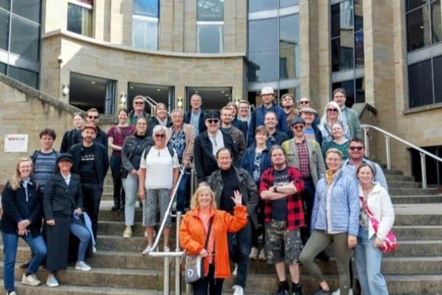 Tour Photo - Meeting by the Donald Dewar Statue
