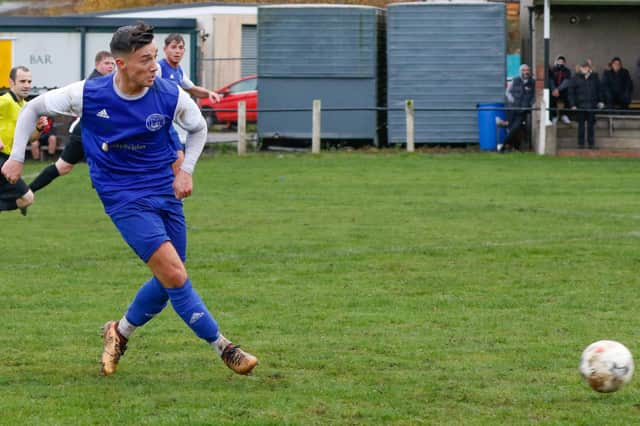 Dylan Duddy scored a penalty for Carluke in Saturday's friendly defeat (Library pic by Kevin Ramage)