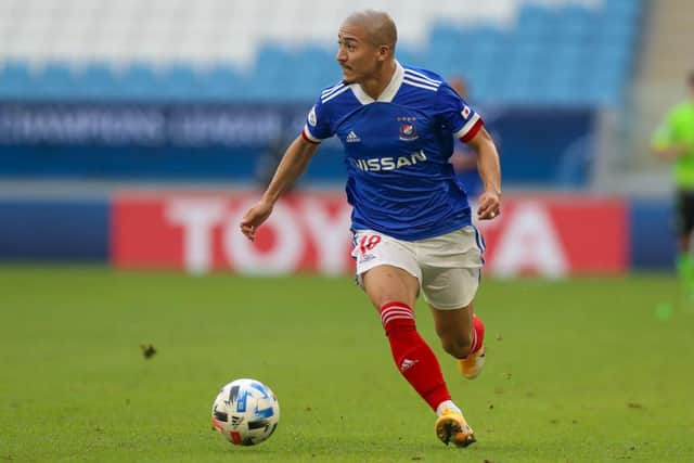 Daizen Maeda worked with Ange Postecoglou at Yokohama F. Marinos. (Photo by KARIM JAAFAR/AFP via Getty Images)