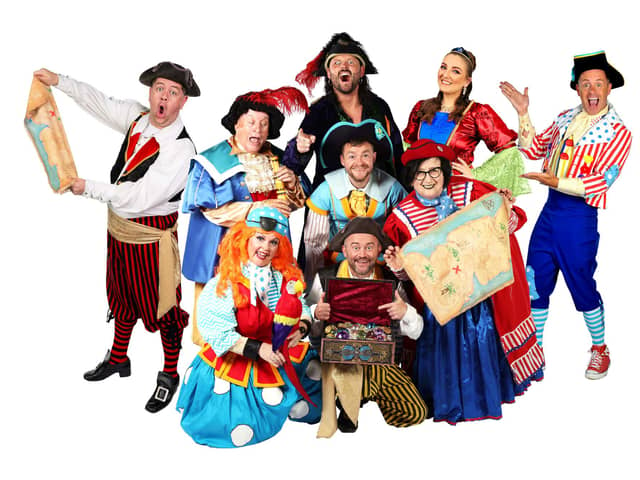 The cast of Treasure Island, which will be staged at the Pavilion Theatre in Glasgow this Christmas.