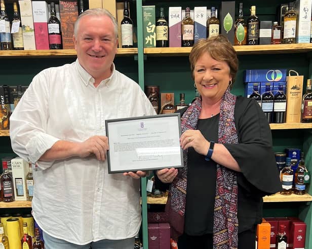 Jim pictured with local MSP Rona Mackay