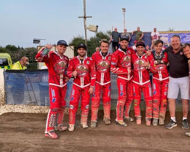 Glasgow Tigers were in celebratory mood after their win at Plymouth