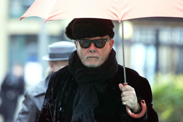 Former pop star Gary Glitter, real name Paul Gadd, at a previous court hearing