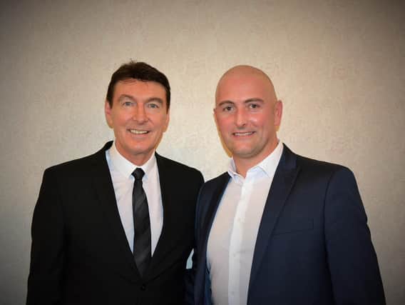 Colin McKendrick, right, and Gordon Smith at last awards in March 2020 (Pic by John Prior)