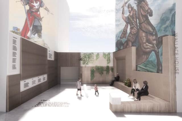 Architect's vision for Wallace House but the still to be appointed artist will design the finished murals.