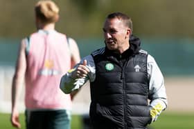 Celtic manager Brendan Rodgers during a training session at Lennoxtow on Friday. (Photo by Craig Williamson / SNS Group)