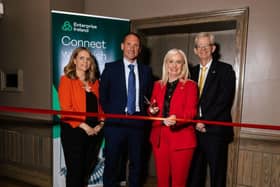 At the Enterprise Ireland Business Leaders Dinner in Glasgow are, from left, Emma Farrell, Senior Market Advisor UK CreaTech Sector, Enterprise Ireland; Pat Stack, Head of Business Development & Marketing at Uniquely; Minister Niamh Smyth TD, Minister of State for Trade Promotion, Artificial Intelligence and Digital Transformation; and Joe Healy, Head of Global Markets, Enterprise Ireland.