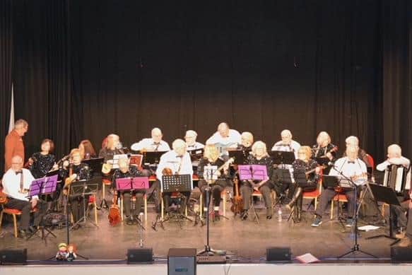 Yukulele group entertained the audience at the Scottish celebration.