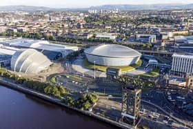 The Armadillo, Exhibition Halls and SSE Hydro, on the Scottish Event Campus alongside the River Clyde in Glasgow, which will host the UN Climate Change Conference of the Parties (Cop26).