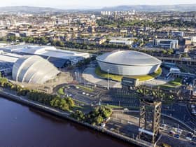 The Armadillo, Exhibition Halls and SSE Hydro, on the Scottish Event Campus alongside the River Clyde in Glasgow, which will host the UN Climate Change Conference of the Parties (Cop26).