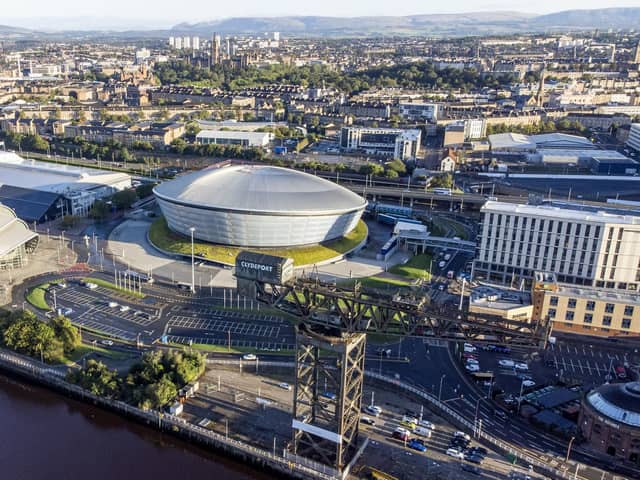 The Armadillo, Exhibition Halls and SSE Hydro, on the Scottish Event Campus alongside the River Clyde in Glasgow, which will host the UN Climate Change Conference of the Parties (Cop26).