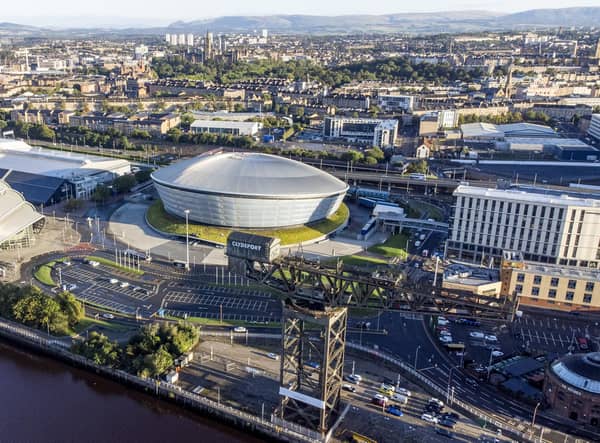 The Armadillo, Exhibition Halls and SSE Hydro, on the Scottish Event Campus alongside the River Clyde in Glasgow, which will host the UN Climate Change Conference of the Parties (Cop26).