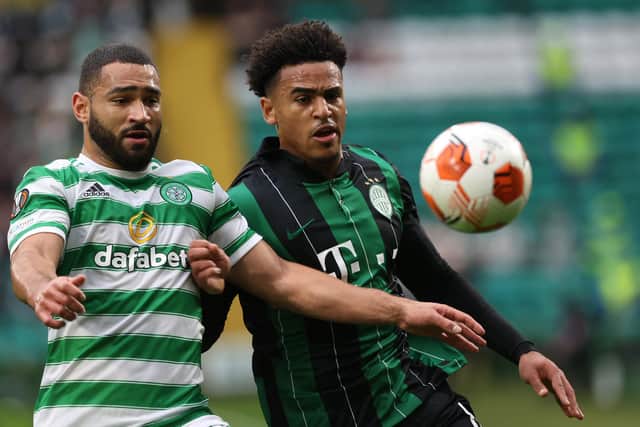 Cameron Carter-Vickers in action for Celtic against Ferencvaros.
