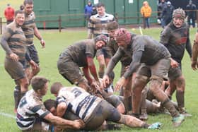 Richard Bassett scores for Biggar en route to their league triumph in the 2019-20 season (Pic by Nigel Pacey)