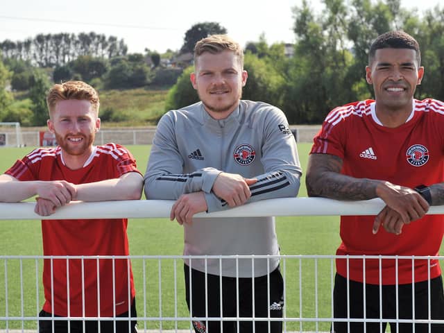 Robbie Thomson's Pro Performance Academy Ltd has linked up with the Chris Mitchell Foundation to raise awareness around mental health in football. With Robbie (centre) are Blair Munn and Callum Tapping.