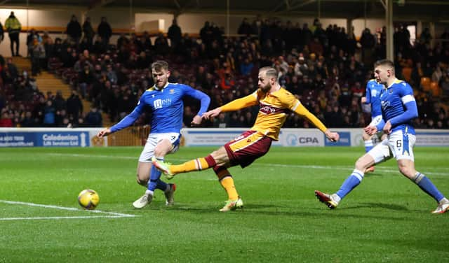 Kevin van Veen shot Motherwell ahead at St Johnstone (Library pics by Ian McFadyen)