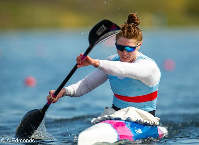 Motherwell's Deborah Kerr in action at this month's Selection Regatta (Pc by A Edmonds)