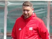 Lesmahagow Juniors player-boss Neil Schoneville doesn't know if he'll return to the starting XI at Arthurlie this Saturday (Pic by David Grimason)