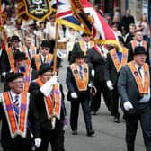 Around 35 marching bands are set to take part in a mass Orange Order parade in Edinburgh today.