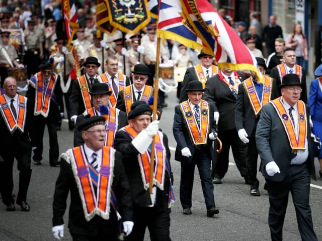 Around 35 marching bands are set to take part in a mass Orange Order parade in Edinburgh today.
