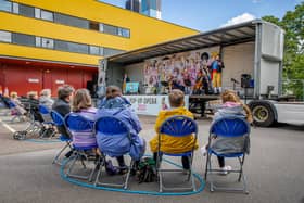 A performance of The Gondoliers from last year’s Pop-up Opera tour. Pic: Paul Campbell