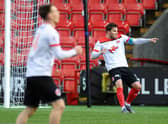 Picture Michael Gillen. 
David Goodwillie playing for Clyde FC when North Lanarkshire Leisure was the team's shirt sponsor.