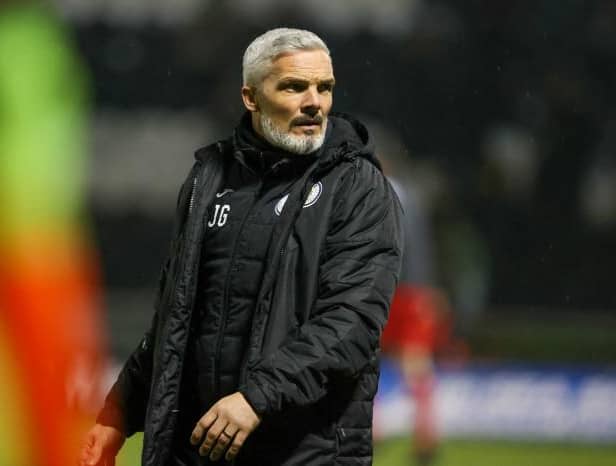 St Mirren manager Jim Goodwin watched his team's winless run in the Premiership extended to 11 games as they lost to Rangers at Ibrox.  (Photo by Alan Harvey / SNS Group)